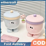 ETH ETH Big Eyes Cartoon Desktop Trash Can Home Desktop Storage Bins TH