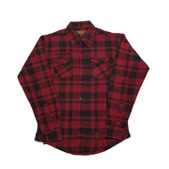 เสื้อเชิ้ตเสื้อเชิ้ตลายสก็อตแขนยาว ยี่ห้อ West Coast Choppers รุ่น LA BOMBA HERRINGBONE FLANNE RED-B