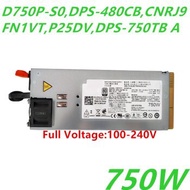 DELL Poweredge R510 R910 T710 0FN1VT D750P-S0 Redundant Power 750W