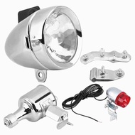 12V 6W Friction Dynamo Generator Headlight Taillight Kit for Motorized Bike Mountain Bicycle LED Fro