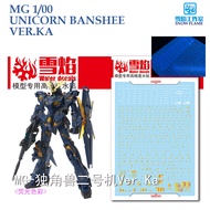[SNOW FLAME]  MG23  MG 1/100 UNICORN BANSHEE VER.KA WATER DECAL [BRONZE GOLD / FLUORESCENT]