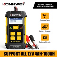 KONNWEI KW510 Car Battery Tester Full Automatic 12V Pulse Repair 5A Battery Chargers Cranking AGM Ge