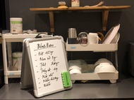 Bảng Từ Trắng 2 Mặt Kidmate - Tặng Kèm Phụ Kiện - 2 Kích Ngang 30x40cm Dọc 40x30cm - Bảng Viết Cho B