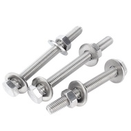 304 Stainless Steel External Hexagon Bolt Through Wall Screw Rod Nut Set Daquan Extended Screw M6M8M