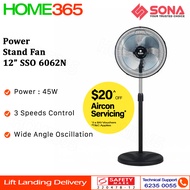 Sona Power Stand Fan 12" SSO 6062N