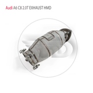HMD Stainless Steel Exhaust System High Flow Performance Downpipe for Audi A6 A7 C8 2.0T Without Cat