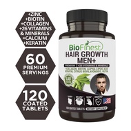 Biofinest Hair Growth Men Supplement 26 Vitamins A C D E B1 B2 B3 B5 B6 B7 B9 B12 Keratin Calcium Zi