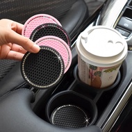 2pcs Tatakan Gelas Mobil Alas Tatakan Premium Cup Holder Bling Anti Slip PVC Cup Holder Coaster Ant