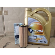 MERCEDES BENZ W202 C200 A1041800109 OIL FILTER + KOYOMA 10W40 SEMI SYNTHETIC ENGINE OIL