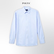 POLYS men's long-sleeved Oxford shirt. Thick Oxford fabric, 2-way stretch, OXFORD MEN'S SHIRT