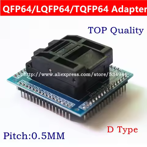 Latest Version Top Quality QFP64 TQFP64 LQFP64 adapter programmator stm32 ic chips adapter QFP64 soc