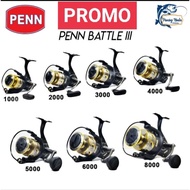 Reel Penn Battle III 1000, 2000, 3000, 4000, 5000, 6000, 8000 reel Penn Battle HS Reel Penn Battle I