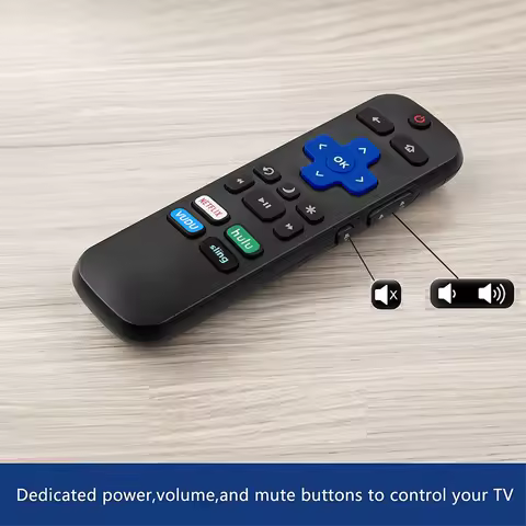 New TV Remote Control Compatible for TCL Roku Smart LCD TV Hisense Television Lightweight for ONN RO