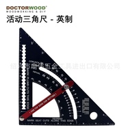 Square Ruler Line Drawing Ruler Triangle Ruler Right Angle Ruler Aluminum Alloy Woodworking Measurem