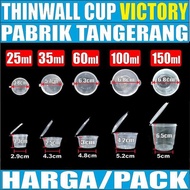 viral Thinwall Cup 25ml 35ml 60ml 100ml 150ml Per Pack Bulat Cup