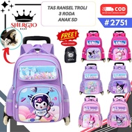 GIOBAGS 3-wheel Trolley Bag for Elementary School Girls 2751