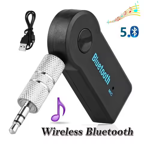 2 in 1 Wireless Bluetooth 5.0 Receiver Adapter 3.5mm Jack For Car Music Audio Aux A2dp Headphone Rec