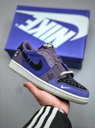 Nike Air Jordan 1 Low 紫色拼接運動鞋