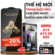 High quality tempered glass for OPPO A74, A74 5G, A95 full screen transparent. Screen protector| Top