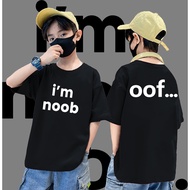 เสื้อยืด Im noob ใส่แล้วไม่มี noob Childrens T-shirt ผ้าCotton 100% ใส่สบาย ไม่หด ไม่ย้