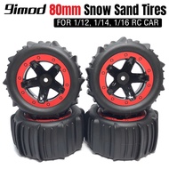 RC 1/16 1/14 Tires Snow Sand Paddles Tires 4PCS 9IMOD Tires  Snow Sand Paddles Buggy Tyre Wheels for WPL C24 C14 C54 Wltoys 144001 124018