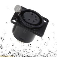 Love XLR Female Plugs Socket Panel Mounted Connector 5-core Gold-plated XLR Connector