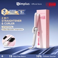 Simplus 2 in 1 Hair Curler & Straightener Wand丨30mm Styling Curling Iron丨Ceramic Coating JFBA004