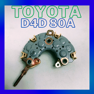 แผงไดโอด TOYOTA D4D 80Aไดตะก้อ หลักเล็ก 6มิล#10 ออกข้าง (OD100mm) แผงได โอด โตโยต้า แผงได โอด ไดชาร์