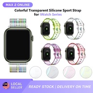 Aurora Color Transparent TPU Sports Strap for iWatch Series 7 SE 6 5 4 3 – 45mm / 44mm / 42mm / 41mm