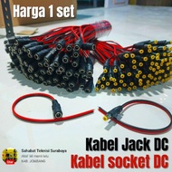 1 set of DC male Jack cable + DC Female socket DC cable DC extension cable