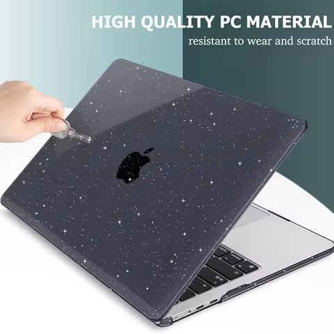 Glitter laptop Cover For 2026 Macbook Air 13.6 Case MacBook Air 15 M4 Chip Case MacBook Pro 14 Pro 1