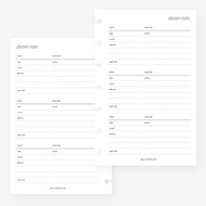 Mini Happy Planner Doctor Visits Planner Insert Agenda Refill for 7-Discs Notebook 4.6 x 7