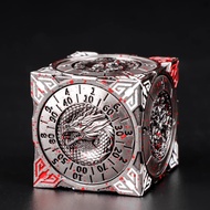 7 in 1 DND Spinner Dice Set Unique Metal Cube D&D 3D Relief for Dungeons And Dragons Cool Polyhedral