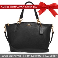 Coach Handbag With Gift Paper Bag Crossbody Bag Small Kelsey Satchel Black # F28993