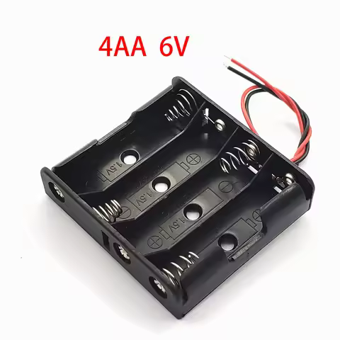 AA Power Battery Storage Case Plastic Box Holder With 4 Slots Battery Box aa 6V DIY AA Battery Case