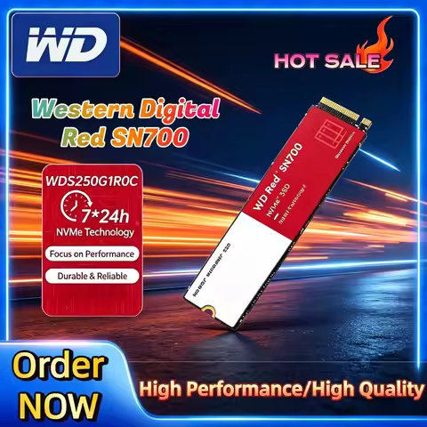 WD Red SN700 500GB/1TB NVMe M.2 2280 NAS SSD, Up to 3430 MB/s Read, PCIe Gen3, High-Speed Caching fo