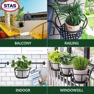 [STAS] Balcony railing flower rack hanging green radish hanging flower pot storage rack