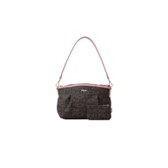 FION Monogram PVC with Leather Shoulder Bag