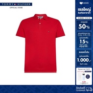 Tommy Hilfiger เสื้อโปโล ผู้ชาย รุ่น MW0MW32347 XLD - สีแดง ทรง Slim