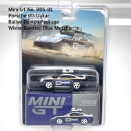 Mini GT No. 805-BL Porsche 911 Dakar Rallye Design package White/Gentian Blue Metallic/ blister Mini