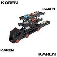 KAREN1 Orbital Launch Vehicle, with 6 Alloy Cars Foldable Catapult Truck Toys, Interesting Deformed 