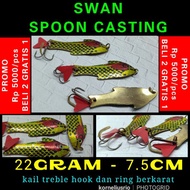 SWAN SPOON 22GRAM 7.5CM CASTING SPOON BAIT CORK BAIT FRESHWATER BAIT FISH SPOON BAIT