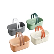 CK Basket Storage With Handle Easy Carry Portable Shower Bathroom Kitchen Office Bakul Plastik Mandi Penyimpan Barang