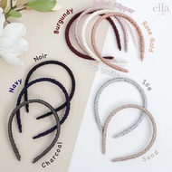 (รุ่นเดิม ก้านสั้น 37cm ***ไม่ติดขาแว่น)Ella 22 momme Mulberry Silk headbands ที่คาดผมผ้าไหมมัลเบอร์