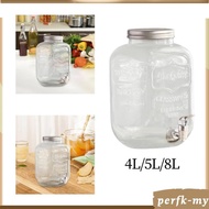 [PerfkMY] Glass Beverage Dispenser Water Dispenser Juice Container with Spout Beverage