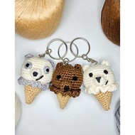 We bare bears keychain amigurumi crochet grizzly panda ice bear