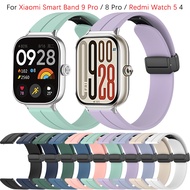 Silicone Strap For Xiaomi Smart Band 10 Pro / 9 Pro / 8 Pro Smart Watch Magnetic Buckle Band for Red