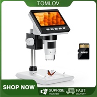 TOMLOV Coin Microscope Digital Microscope 32GB 1000x 4.3 Inch LCD Digital Microscope Electronics Coi