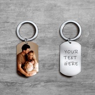 Custom Picture Keychain, Personalized Text Keychain, Doubled Sided Picture Keychain, Anniversary Gif