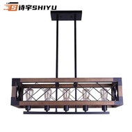 Wrought Iron Restaurant loft Bedroom Cafe Retro Chandelier Lamp Front Door Industrial Style Study Ki